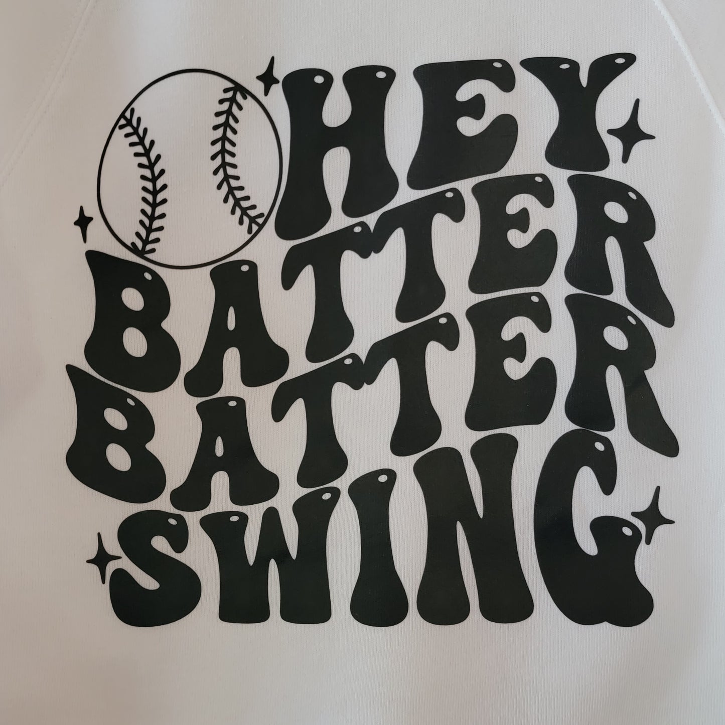 Baseball Crewneck Sweater Hey Batter Batter Swing